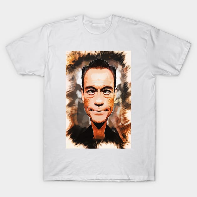 Van Damme - Caricature T-Shirt by Naumovski